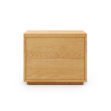 Load image into Gallery viewer, Abilen oak veneer and white lacquer bedside table, 53 x 44 cm, certified FSC 100%