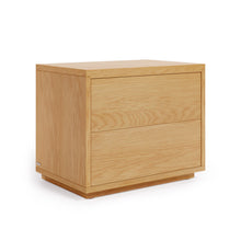 Load image into Gallery viewer, Abilen oak veneer and white lacquer bedside table, 53 x 44 cm, certified FSC 100% - image 3