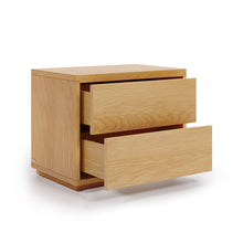 Load image into Gallery viewer, Abilen oak veneer and white lacquer bedside table, 53 x 44 cm, certified FSC 100% - image 6