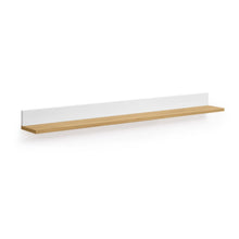 Load image into Gallery viewer, Abilen shelf in oak veneer and white lacquer 120 x 15 cm FSC 100%