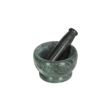 Load image into Gallery viewer, Cindea pestle and mortar in green marble