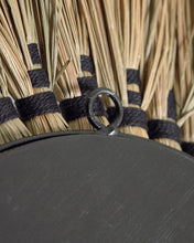 Load image into Gallery viewer, Akila round mirror made from beige natural fibres and black cotton cord, 60 cm - image 7