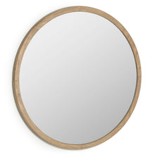 Load image into Gallery viewer, Alum round solid mindi wood mirror 100 cm