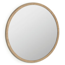 Load image into Gallery viewer, Alum round solid mindi wood mirror 100 cm - image 2