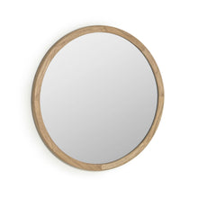 Load image into Gallery viewer, Alum round solid mindi wood mirror 80 cm
