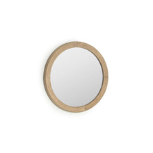 Load image into Gallery viewer, Alum round solid mindi wood mirror 50 cm