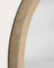 Load image into Gallery viewer, Alum round solid mindi wood mirror 50 cm - image 4