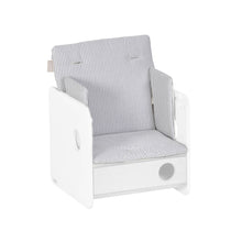 Load image into Gallery viewer, 100% organic cotton (GOTS) Nuun highchair cushion in blue stripes