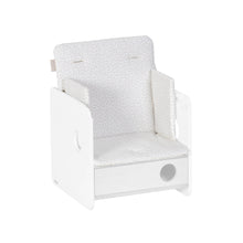 Load image into Gallery viewer, 100% organic cotton (GOTS) Nuun highchair cushion in pink polka dots