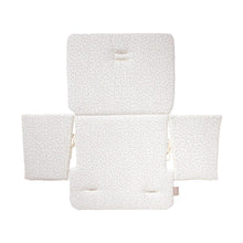 Load image into Gallery viewer, 100% organic cotton (GOTS) Nuun highchair cushion in pink polka dots - image 3