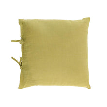 Load image into Gallery viewer, Tazu 100% linen cushion cover in green 45 x 45 cm
