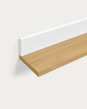 Load image into Gallery viewer, Abilen shelf in oak veneer and white lacquer 80 x 15 cm FSC 100% - image 3