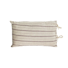 Load image into Gallery viewer, Etna 100% cotton cushion cover with brown stripes 30 x 50 cm