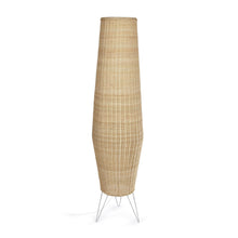 Load image into Gallery viewer, Large Kamaria floor lamp in rattan with natural finish UK adapter