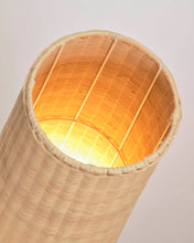 Load image into Gallery viewer, Large Kamaria floor lamp in rattan with natural finish UK adapter - image 5