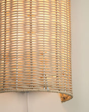 Load image into Gallery viewer, Kimjit wall light in rattan with natural finish UK adapter - image 4