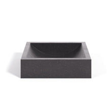 Load image into Gallery viewer, Delina countertop washbasin in black terrazzo 40 x 45 cm