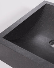 Load image into Gallery viewer, Delina countertop washbasin in black terrazzo 40 x 45 cm - image 4