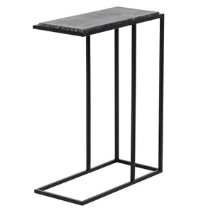 Black Marble Stone Side Table