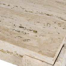 Load image into Gallery viewer, Santiago Travertine Marble Square Side Table