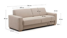 Load image into Gallery viewer, Anley Beige Sofa Bed