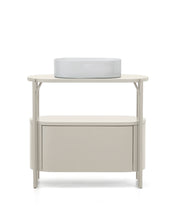Load image into Gallery viewer, Arely bathroom vanity unit with steel structure and white lacquered MDF 90 x 40cm - image 3