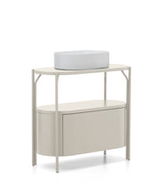 Load image into Gallery viewer, Arely bathroom vanity unit with steel structure and white lacquered MDF 90 x 40cm - image 4