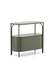 Load image into Gallery viewer, Arely bathroom vanity unit with steel structure and green lacquered MDF 90 x 40cm - image 2
