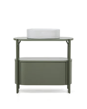 Load image into Gallery viewer, Arely bathroom vanity unit with steel structure and green lacquered MDF 90 x 40cm - image 3