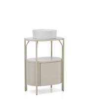 Load image into Gallery viewer, Arely bathroom vanity unit with steel structure and white lacquered MDF 60 x 40cm - image 4