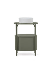 Load image into Gallery viewer, Arely bathroom vanity unit with steel structure and green lacquered MDF 60 x 40cm - image 3