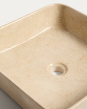Load image into Gallery viewer, Darnen beige marble countertop washbasin 40 x 40cm - image 3