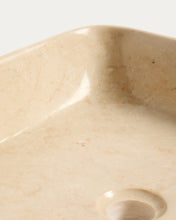 Load image into Gallery viewer, Darnen beige marble countertop washbasin 40 x 40cm - image 5
