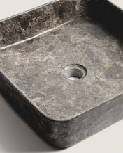 Load image into Gallery viewer, Darnen grey marble countertop washbasin 40 x 40cm - image 5