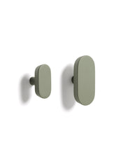 Load image into Gallery viewer, Arely set of 2 solid beech wood hangers with green lacquer finish 6.5 cm/10 cm