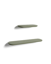 Load image into Gallery viewer, Arely set of 2 shelves in MDF with green lacquer finish 35 cm/55 cm