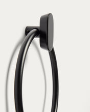 Load image into Gallery viewer, Black metal Arely towel ring - image 2