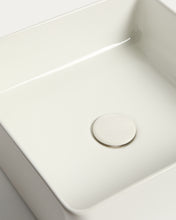 Load image into Gallery viewer, Ovara countertop basin in white glazed ceramic 36.5 x 36.5 cm - image 3