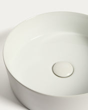 Load image into Gallery viewer, Ovara countertop basin in white glazed ceramic Ø 36 cm - image 4