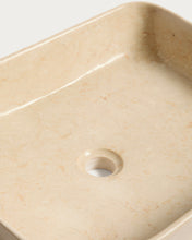 Load image into Gallery viewer, Darnen beige marble countertop washbasin 55 x 35cm - image 3