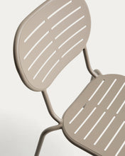 Load image into Gallery viewer, Brai stackable outdoor chair in taupe galvanised steel - image 10