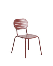 Load image into Gallery viewer, Brai stackable outdoor chair in burgundy galvanised steel