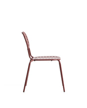 Load image into Gallery viewer, Brai stackable outdoor chair in burgundy galvanised steel - image 2