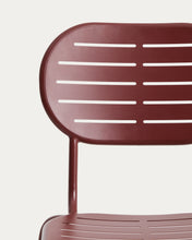 Load image into Gallery viewer, Brai stackable outdoor chair in burgundy galvanised steel - image 9