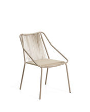 Load image into Gallery viewer, Zivia stackable outdoor chair in ecru rope cord and taupe galvanised steel