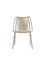 Load image into Gallery viewer, Zivia stackable outdoor chair in ecru rope cord and taupe galvanised steel - image 4