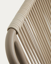 Load image into Gallery viewer, Zivia stackable outdoor chair in ecru rope cord and taupe galvanised steel - image 9