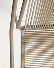Load image into Gallery viewer, Zivia stackable outdoor chair in ecru rope cord and taupe galvanised steel - image 10