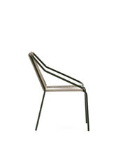 Load image into Gallery viewer, Zivia stackable outdoor chair in ecru rope cord and green galvanised steel - image 5