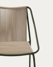Load image into Gallery viewer, Zivia stackable outdoor chair in ecru rope cord and green galvanised steel - image 10